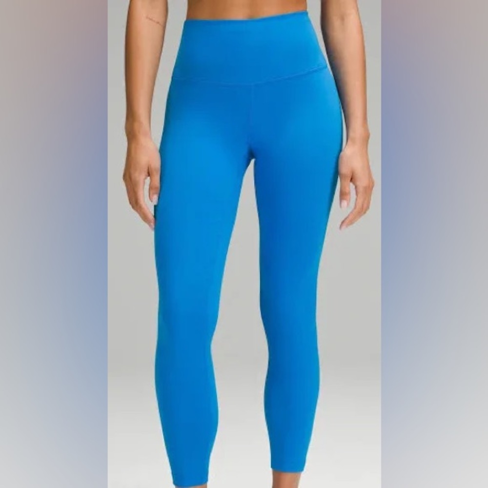 High-Waist Women's Active Leggings in Bright Blue